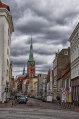 Eine Straße in Lübeck